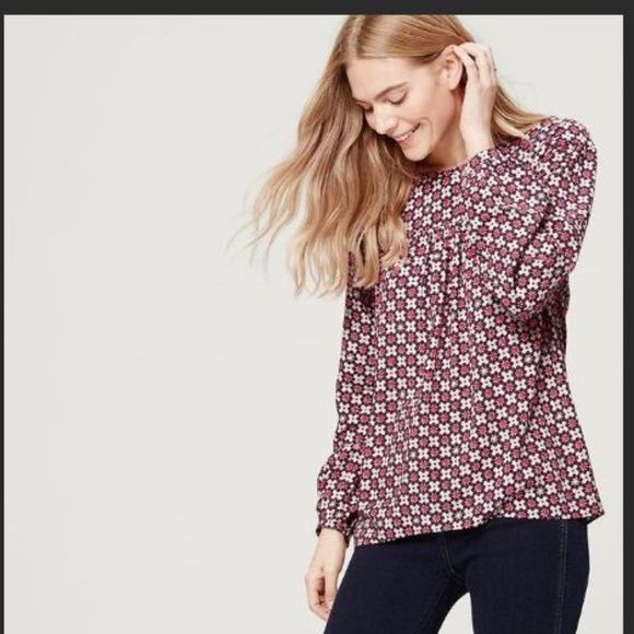 LOFT Tops - The Loft Petite Petalwork Poet Blouse